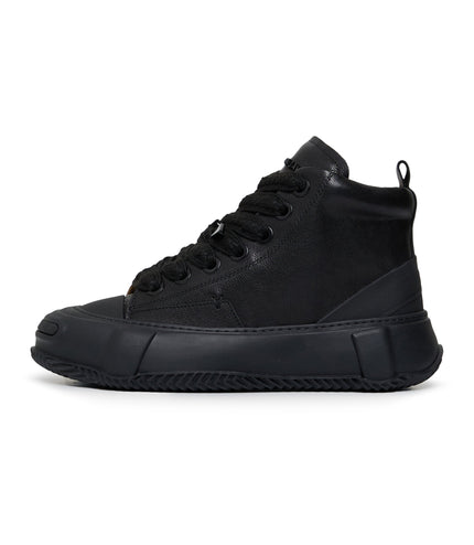 Valabasas "Vision" High Top Shoes - Black Leather