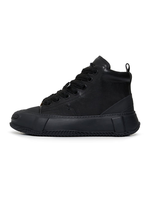 Valabasas "Vision" High Top Shoes - Black Leather