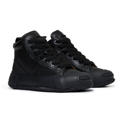 Valabasas "Vision" High Top Shoes - Black Leather