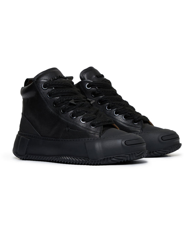 Valabasas "Vision" High Top Shoes - Black Leather