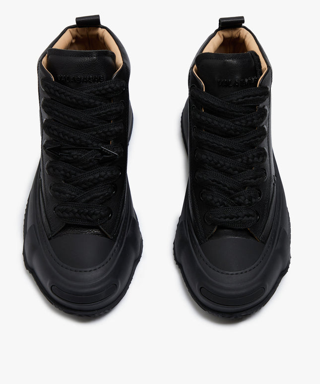 Valabasas "Vision" High Top Shoes - Black Leather