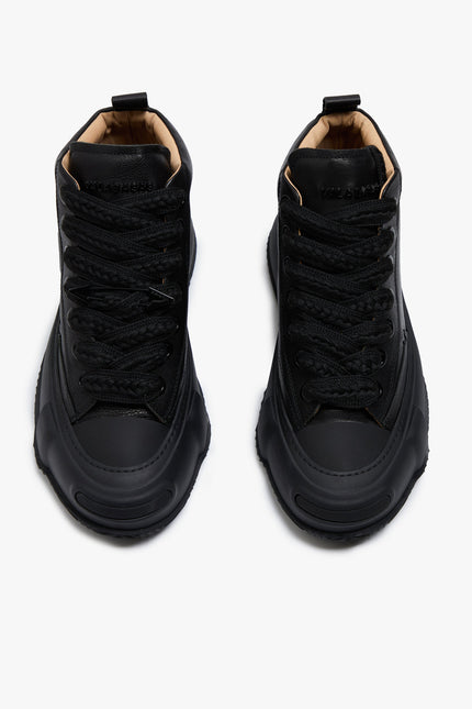 Valabasas "Vision" High Top Shoes - Black Leather