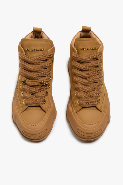 Valabasas "Vision" High Top Shoes - Tan Leather