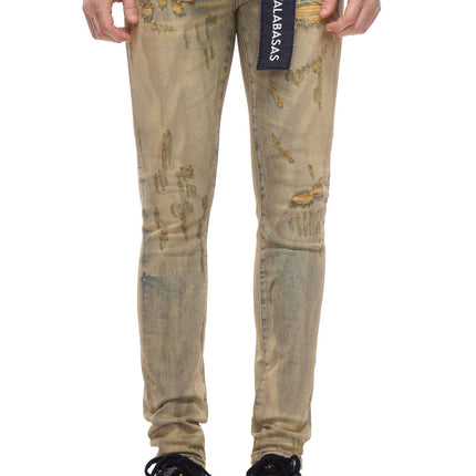 Valabasas Collage Skinny Denim Jean - Vintage Wash