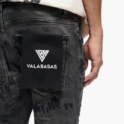 Valabasas Graft Stacked Jean - Grey Washed