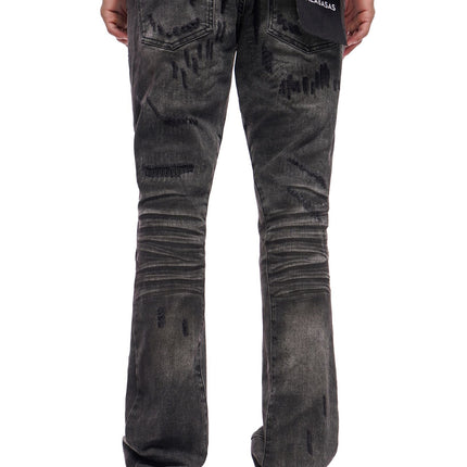 Valabasas Graft Stacked Jean - Grey Washed
