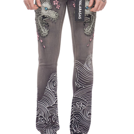 Valabasas Tenka Stacked Denim Jean - Grey Wash