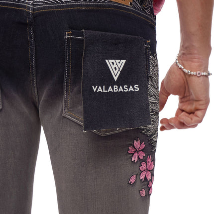 Valabasas Tenka Stacked Denim Jean - Grey Wash