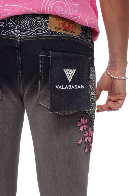 Valabasas Tenka Stacked Denim Jean - Grey Wash