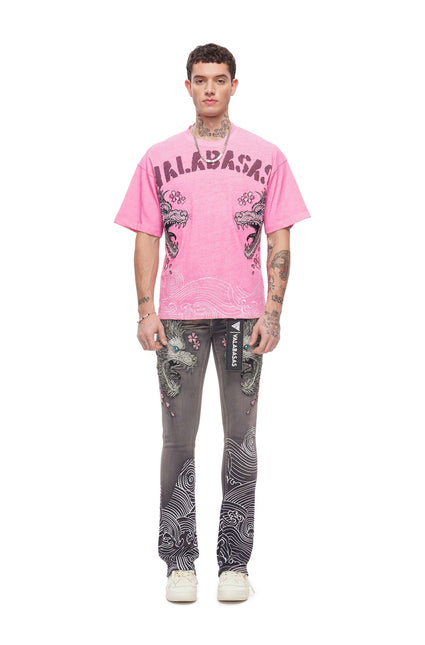 Valabasas Tenka Stacked Denim Jean - Grey Wash