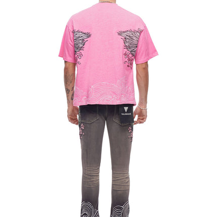 Valabasas Tenka Stacked Denim Jean - Grey Wash