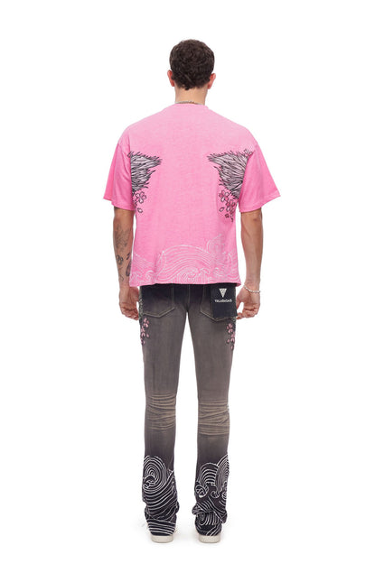 Valabasas Tenka Stacked Denim Jean - Grey Wash