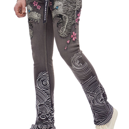 Valabasas Tenka Stacked Denim Jean - Grey Wash