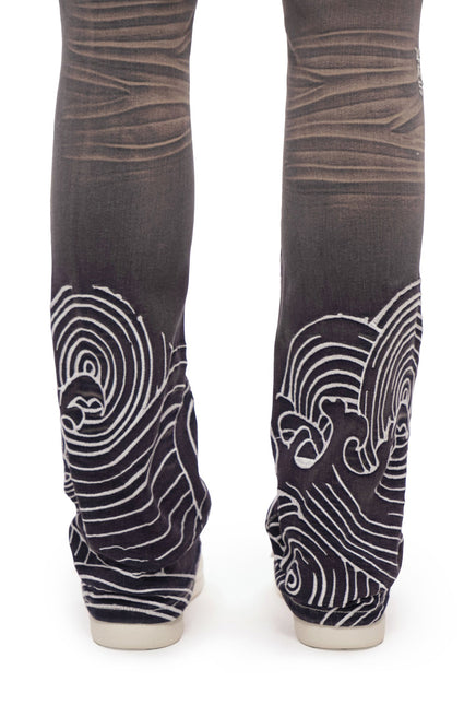 Valabasas Tenka Stacked Denim Jean - Grey Wash
