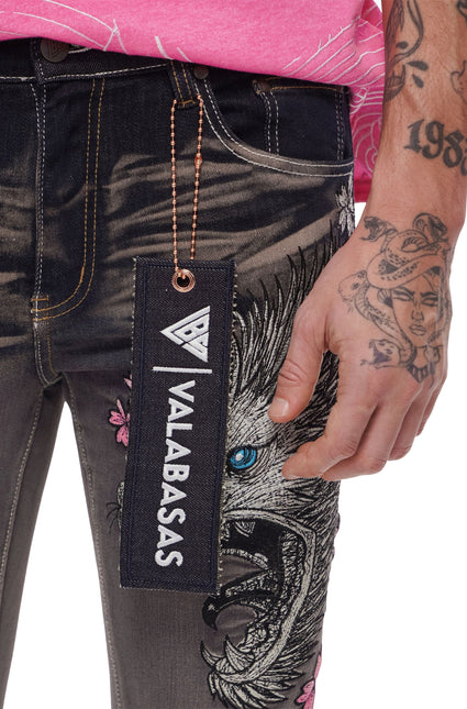 Valabasas Tenka Stacked Denim Jean - Grey Wash