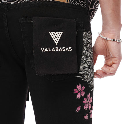 Valabasas Tenka Stacked Denim Jean - Jet Black
