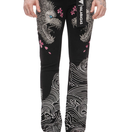 Valabasas Tenka Stacked Denim Jean - Jet Black