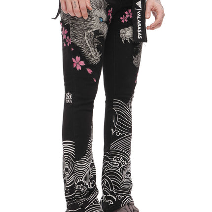 Valabasas Tenka Stacked Denim Jean - Jet Black