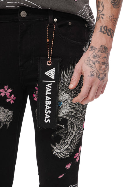Valabasas Tenka Stacked Denim Jean - Jet Black