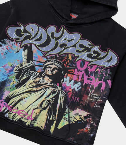 Godspeed Vandal Hoodie - Black Wash