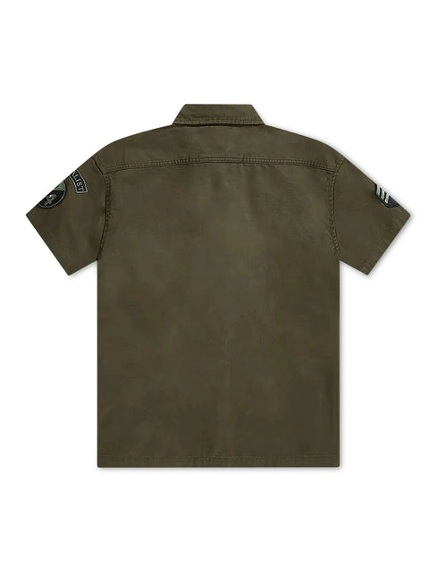 Jordan Craig Military Cargo Shirt - Army Green
