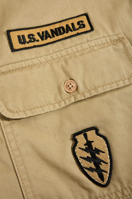 Jordan Craig Military Cargo Shirt - Khaki