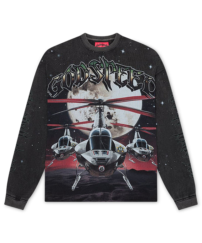 Godspeed Air Strike Long Sleeve T-shirt - Grey Wash