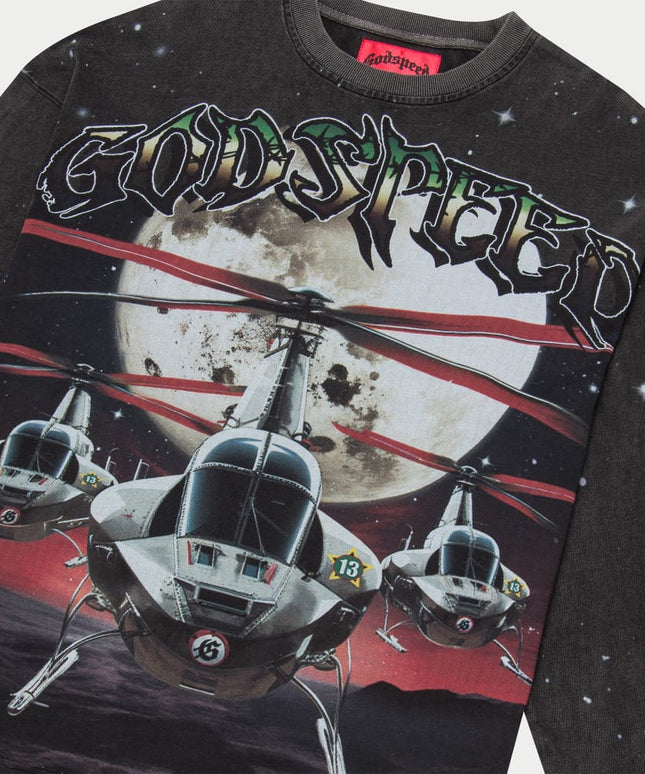 Godspeed Air Strike Long Sleeve T-shirt - Grey Wash