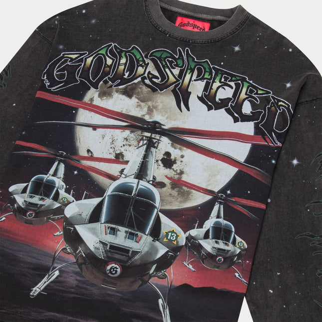 Godspeed Air Strike Long Sleeve T-shirt - Grey Wash