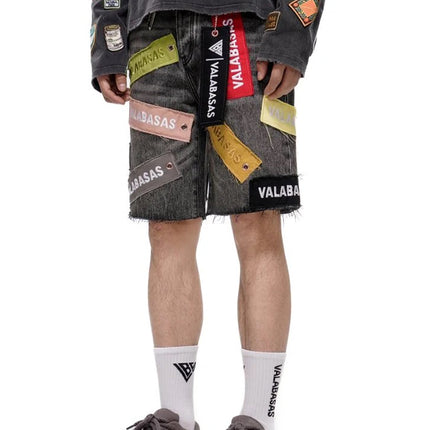 Valabasas Banner Shorts - Grey Wash