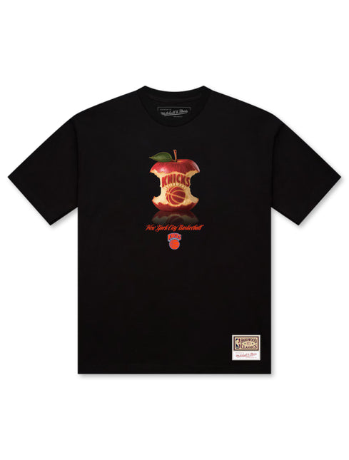 Mitchell & Ness Court Knicks Apple Tee - Black