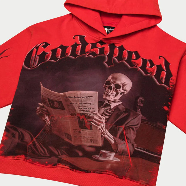 Godspeed Black Monday Hoodie - Red Wash