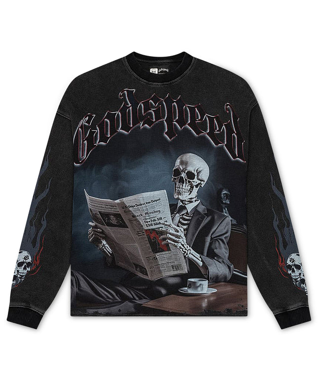 Godspeed Black Monday Thermal Long Sleeve - Grey wash