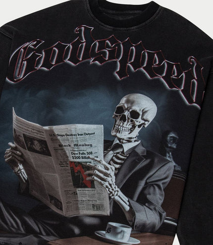 Godspeed Black Monday Thermal Long Sleeve - Grey wash