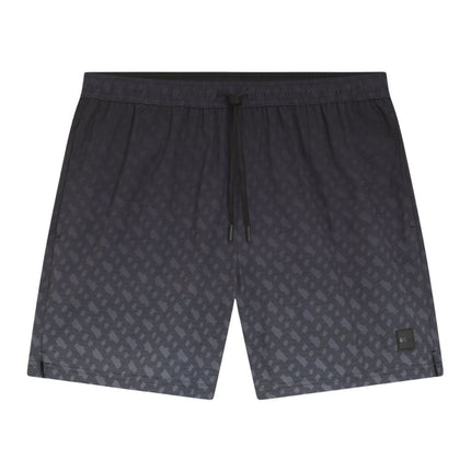 Boss Vale Monogram Print Shorts - Black