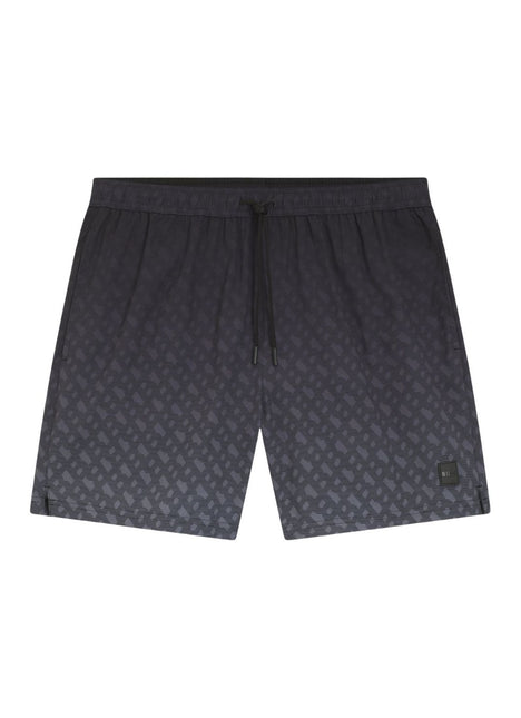 Boss Vale Monogram Print Shorts - Black