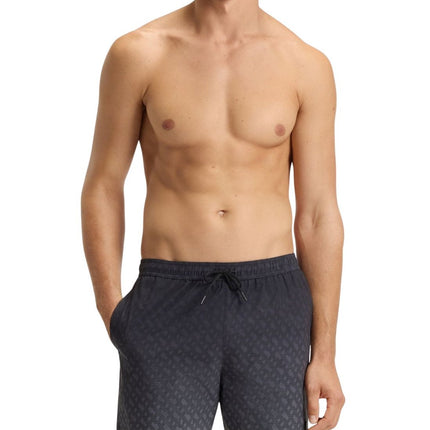 Boss Vale Monogram Print Shorts - Black