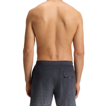 Boss Vale Monogram Print Shorts - Black