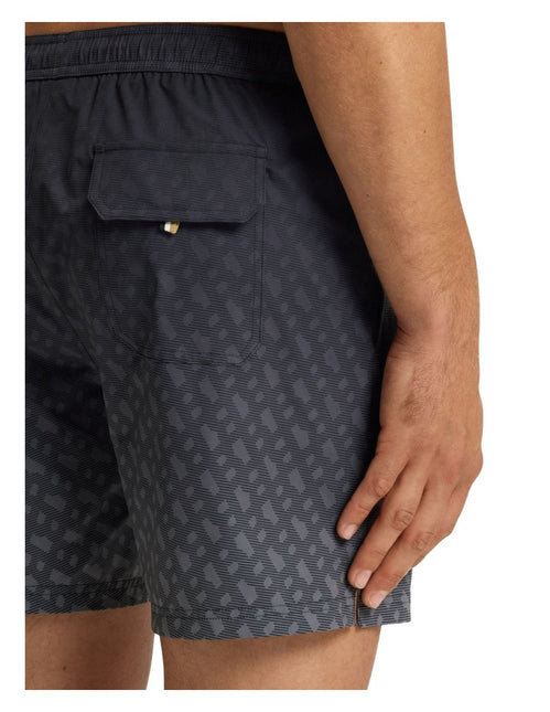 Boss Vale Monogram Print Shorts - Black