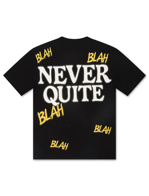 Red Letters Blah Blah Blah Tee - Black