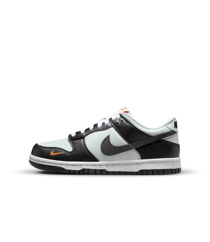 NIKE BIG KIDS DUNK LOW - BLACK BRIGHT MANDARIN NIKE