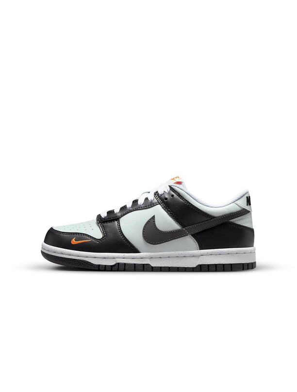 NIKE BIG KIDS DUNK LOW - BLACK BRIGHT MANDARIN NIKE