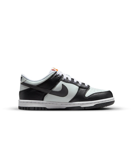 NIKE BIG KIDS DUNK LOW - BLACK BRIGHT MANDARIN NIKE