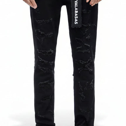 Valabasas Edge Skinny Jeans - Jet Black