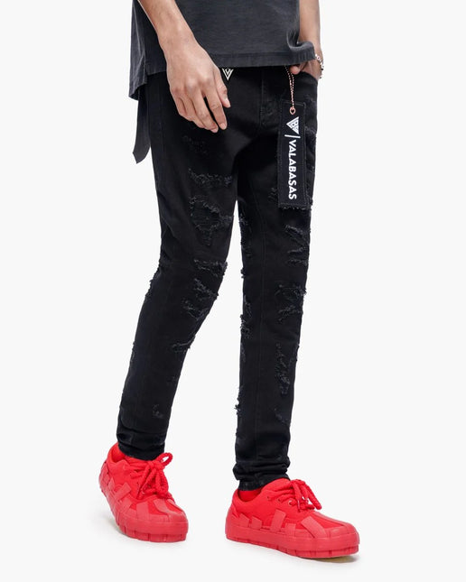 Valabasas Edge Skinny Jeans - Jet Black