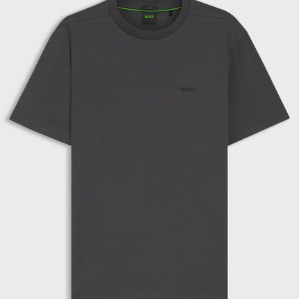 Boss Green Contrast Logo Tee - Charcoal