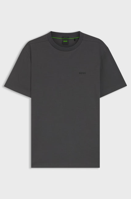Boss Green Contrast Logo Tee - Charcoal
