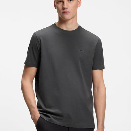 Boss Green Contrast Logo Tee - Charcoal