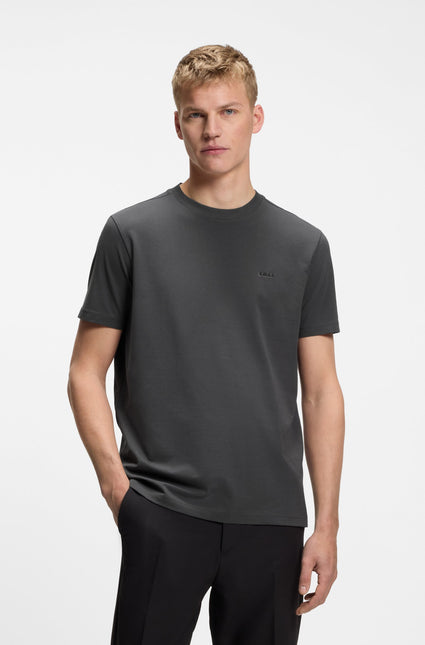 Boss Green Contrast Logo Tee - Charcoal