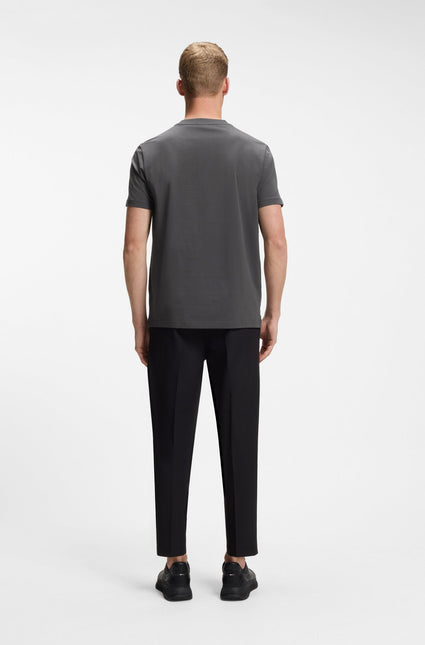 Boss Green Contrast Logo Tee - Charcoal